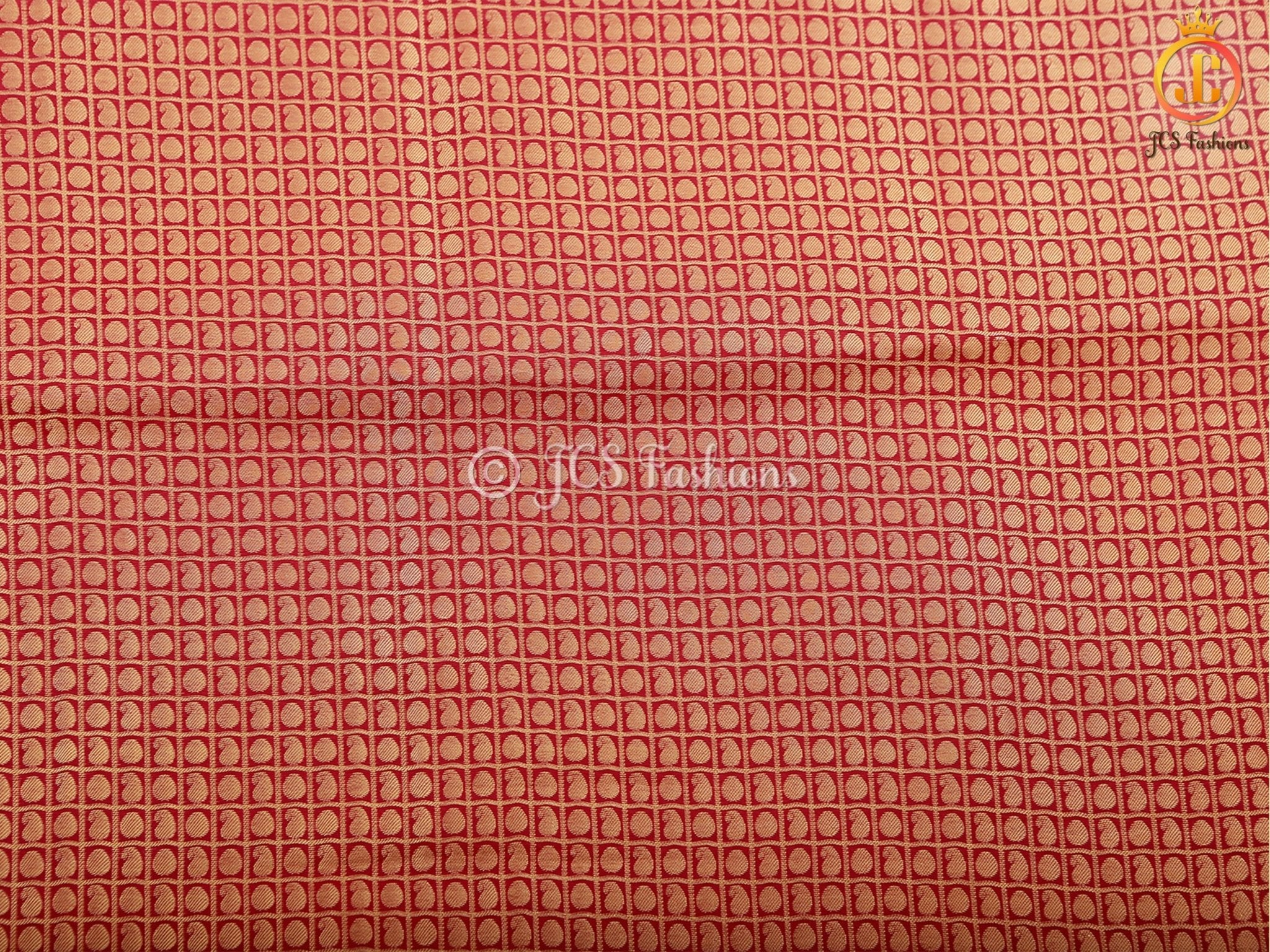 Kanchipuram Blended Silk Saree With Fully Stitched Maggam Work Blouse SAREE JCS Fashions