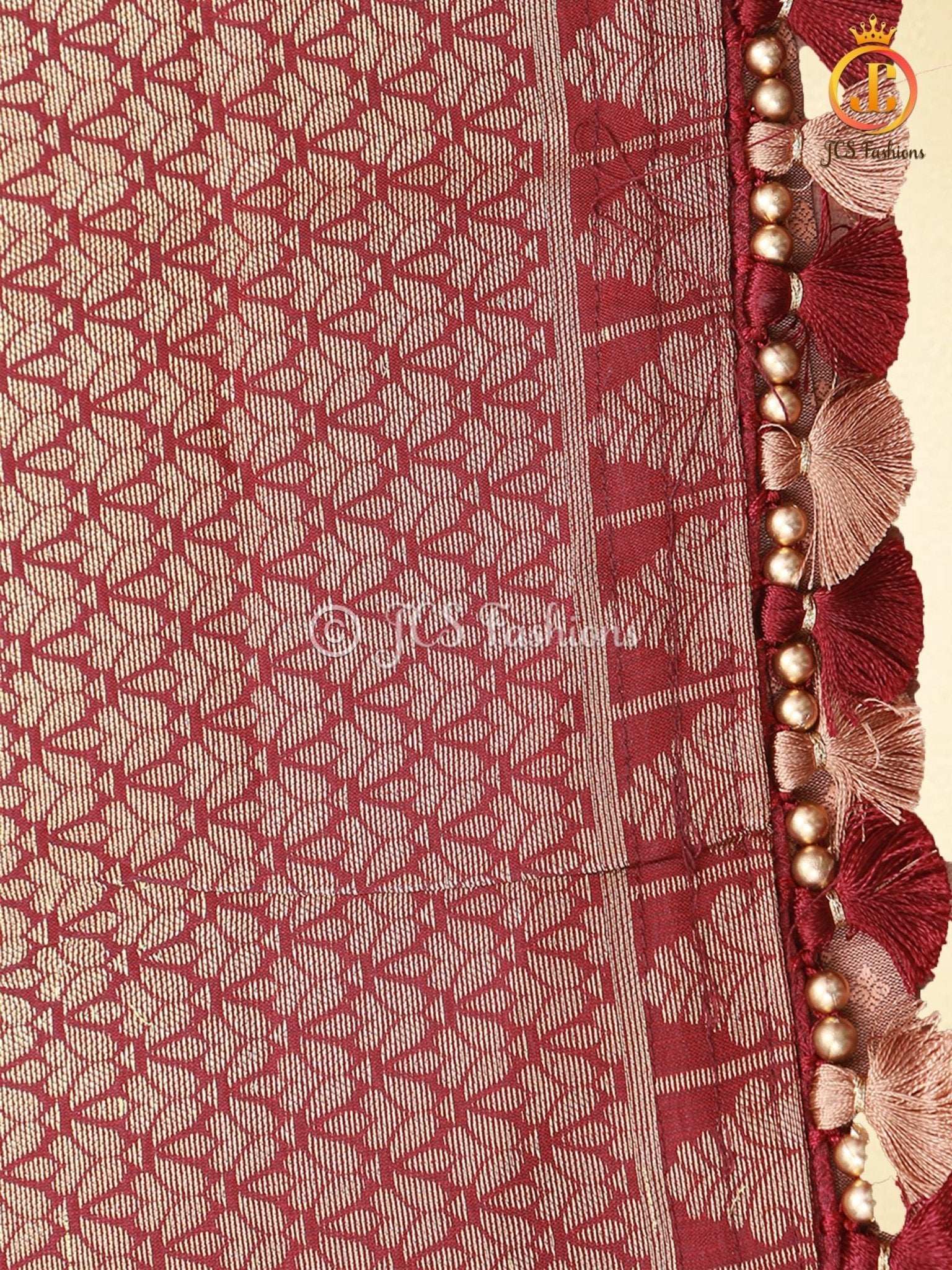 Korvai Plain Body Saree, Mustard Yellow And Brown Border With Blouse SAREE JCS Fashions
