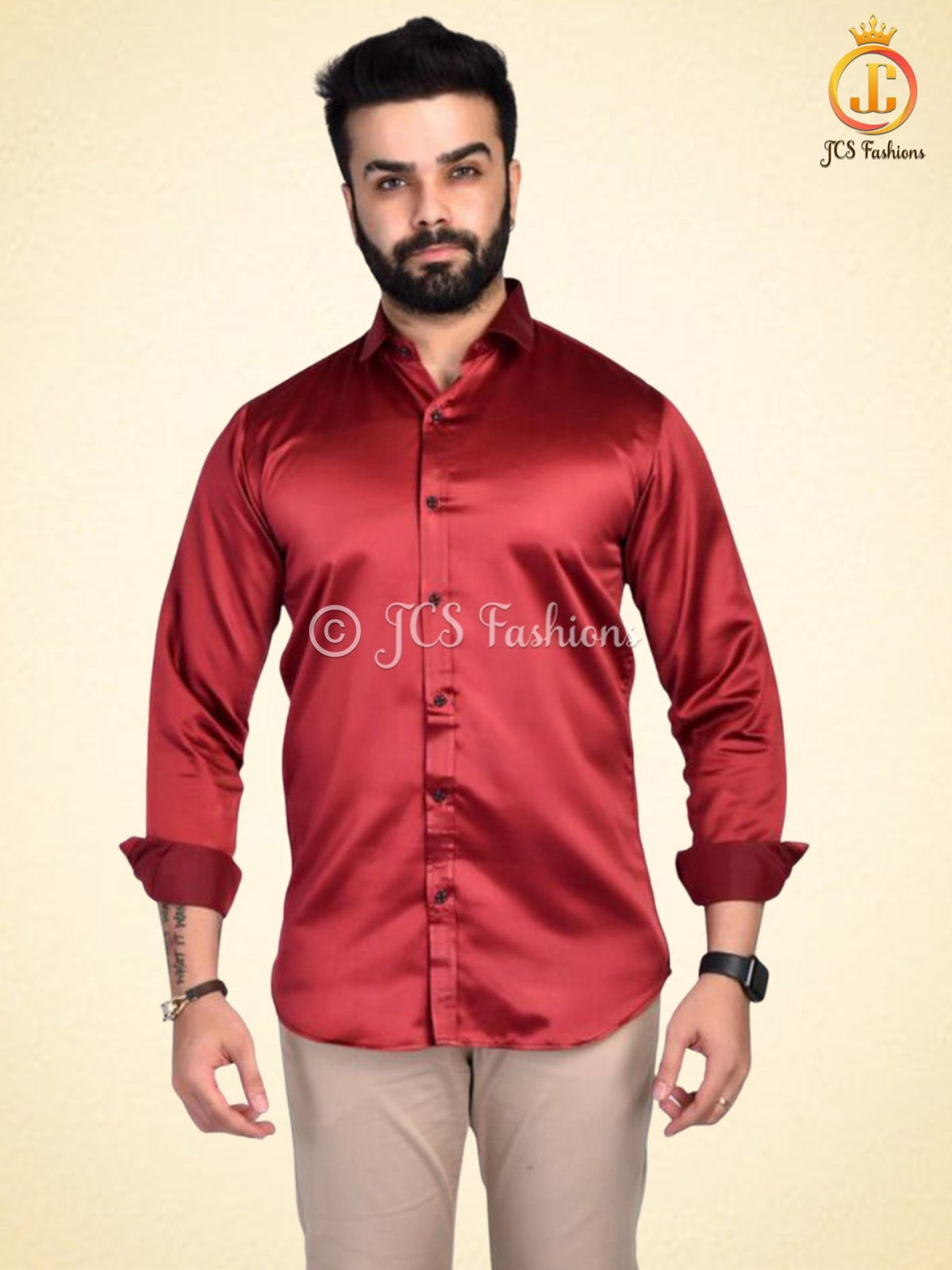 Men's Silk Shirt, Veshti Shirt, Indian Traditional Shirt MEN JCS Fashions