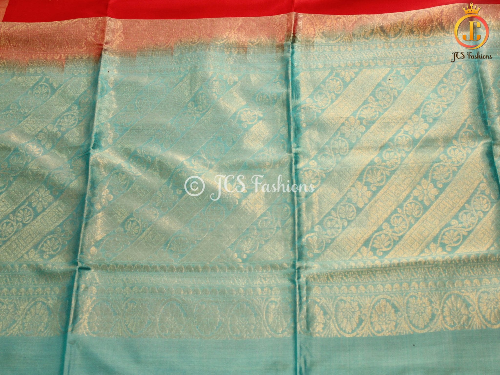 Original kanchipuram handloom Saree with Maggam work blouse SAREE JCS Fashions
