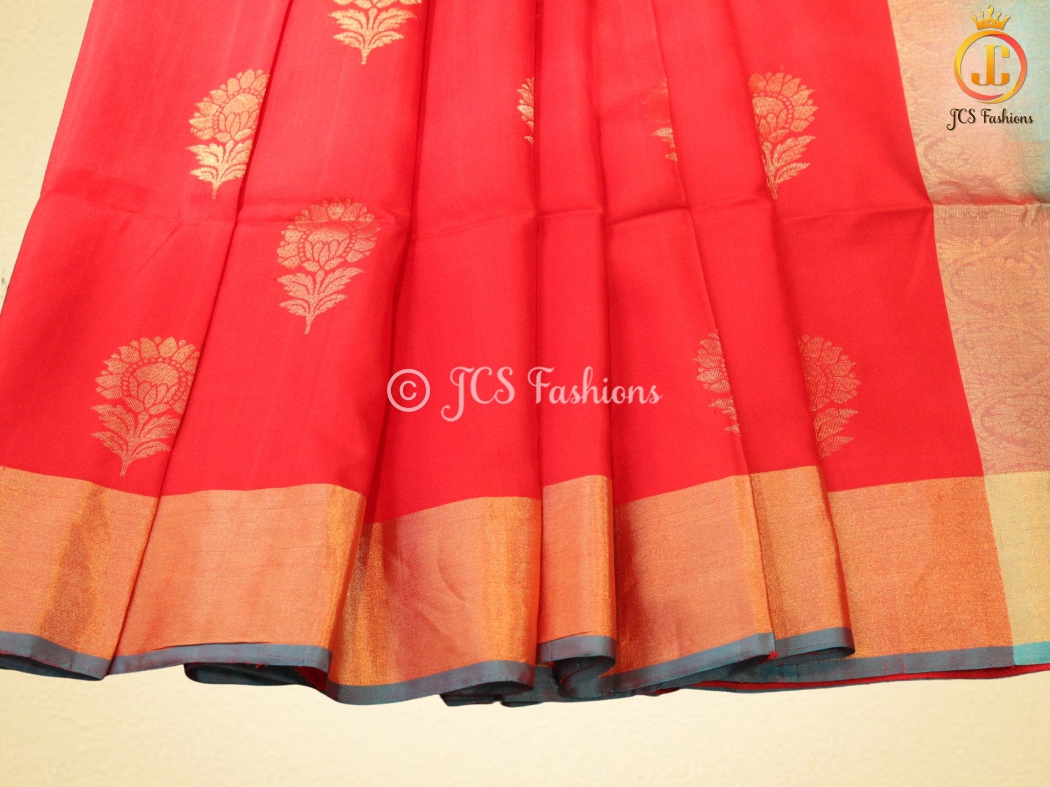 Original kanchipuram handloom Saree with Maggam work blouse SAREE JCS Fashions