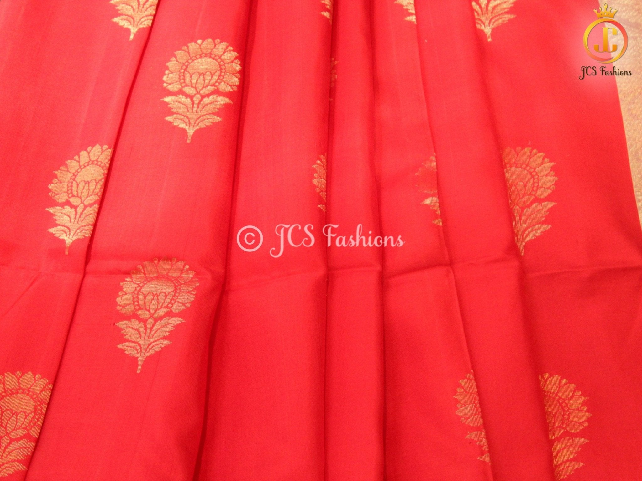 Original kanchipuram handloom Saree with Maggam work blouse SAREE JCS Fashions