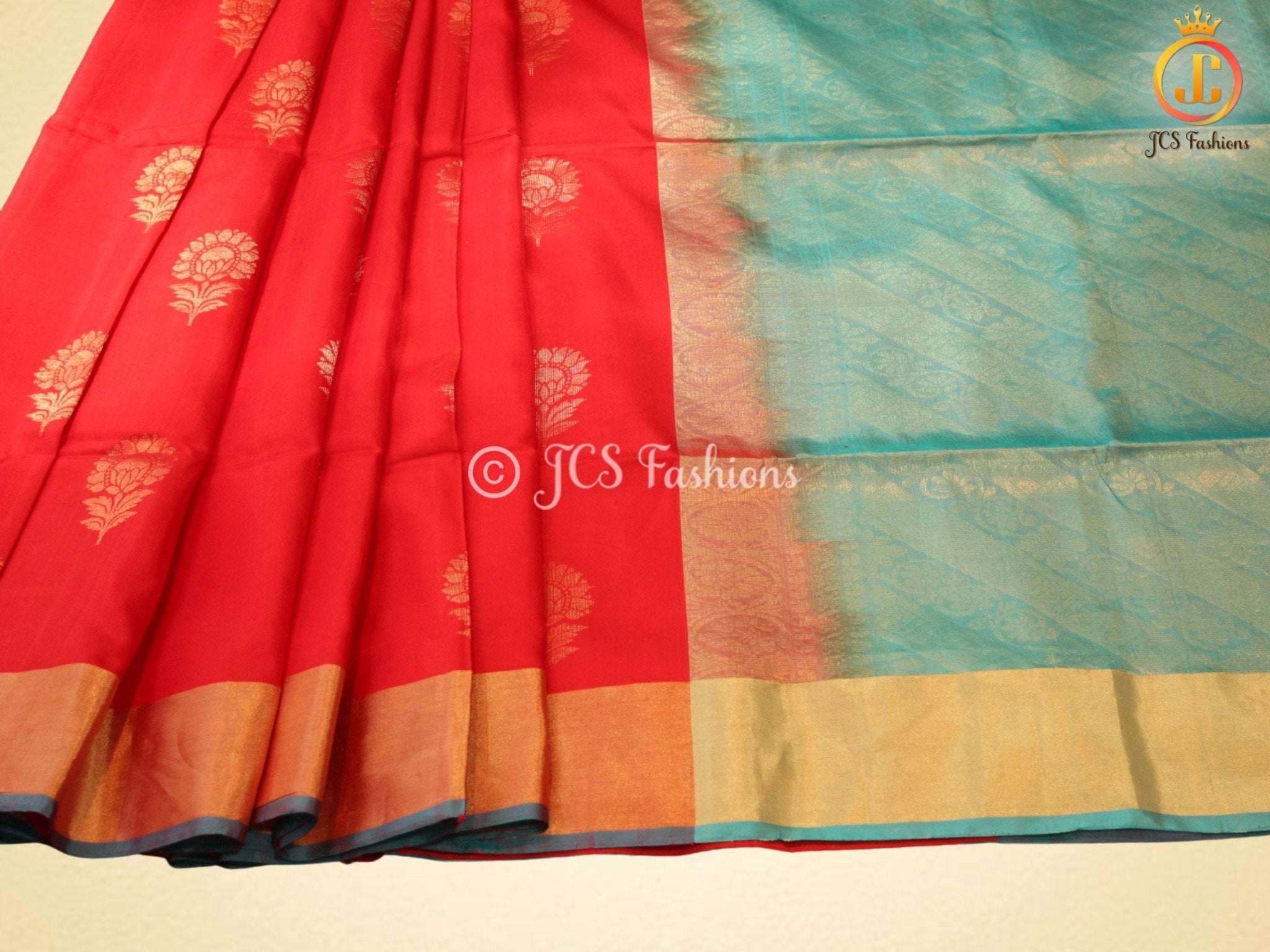 Original kanchipuram handloom Saree with Maggam work blouse SAREE JCS Fashions