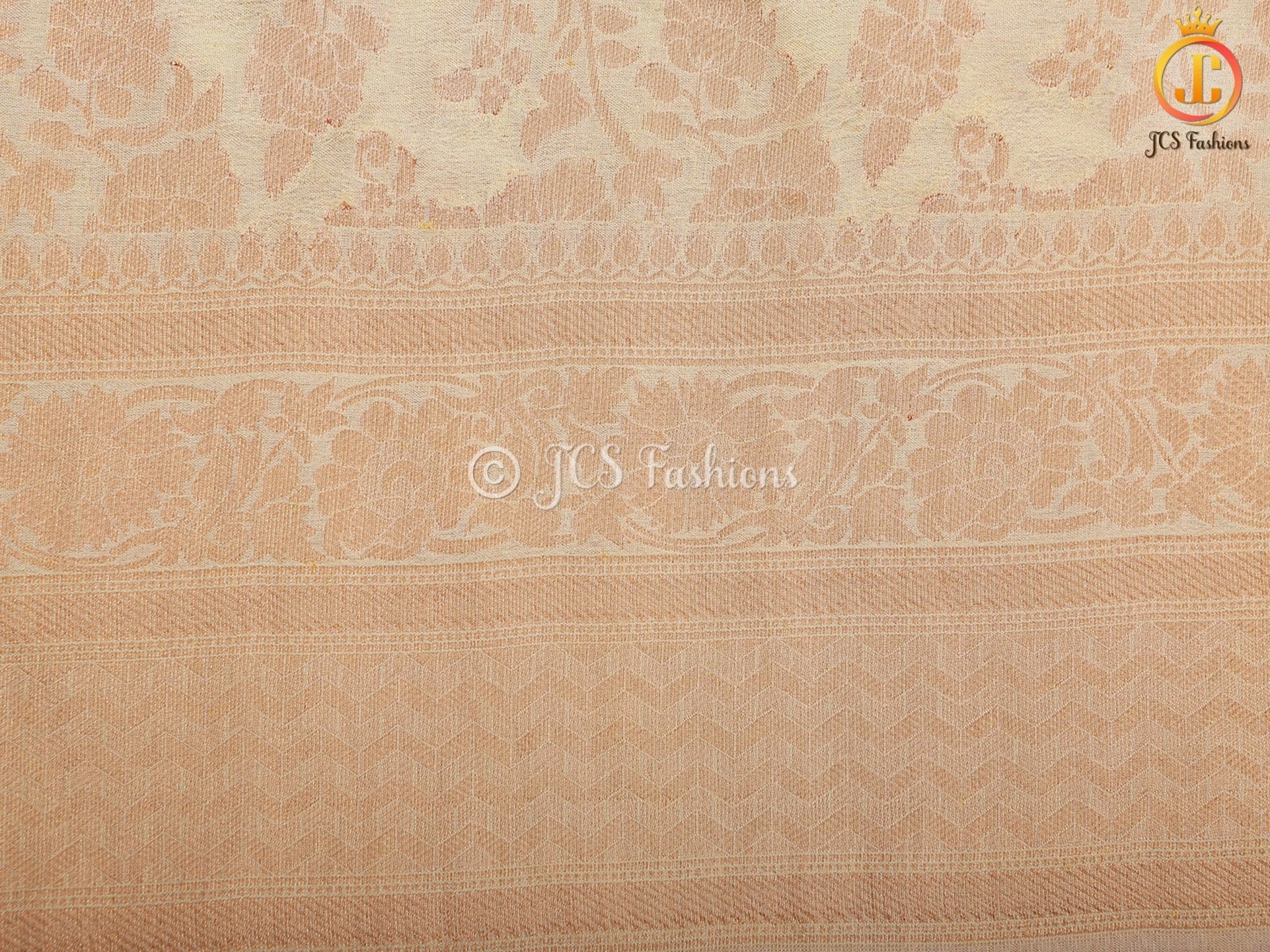 Pastel And Ivory Khadi Georgette Saree With Stitched Blouse SAREE JCS Fashions