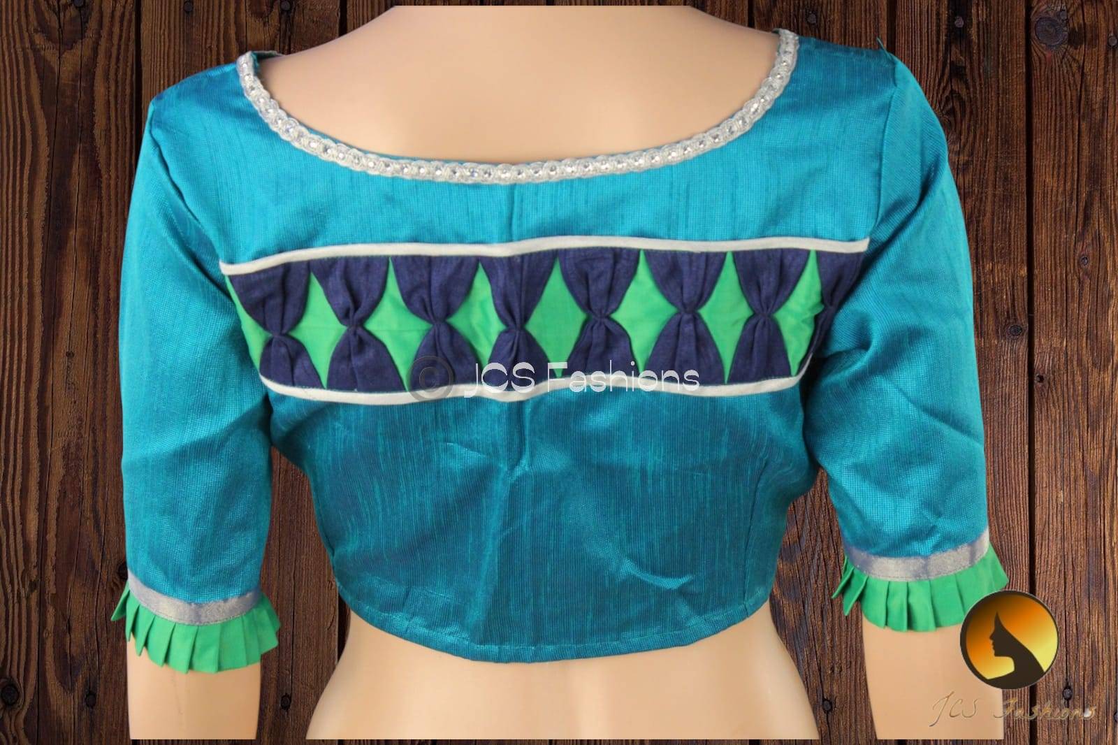 Pure Chanderi silk saree with Ready to wear blouse Saree JCS Fashions