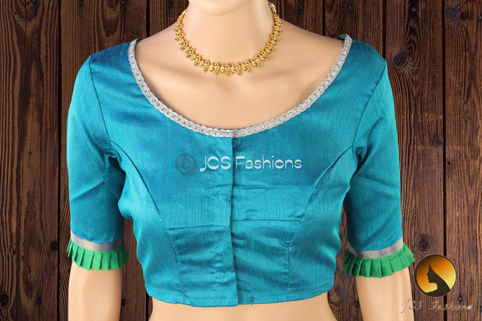 Pure Chanderi silk saree with Ready to wear blouse Saree JCS Fashions