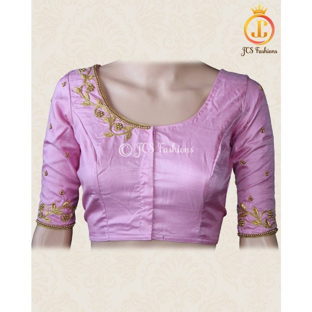 Pure Kanchipuram silk saree in gorgeous pink. Bridal Collection Saree JCS Fashions