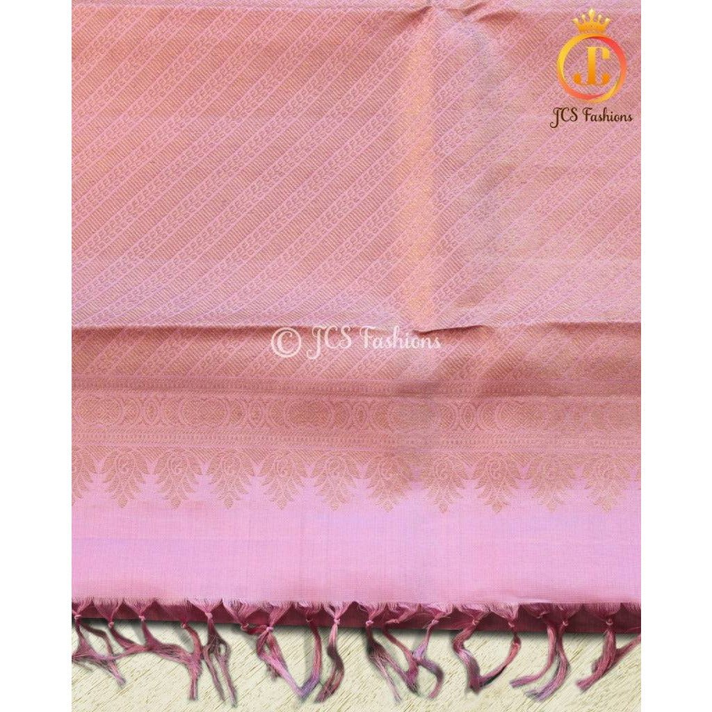Pure Kanchipuram silk saree in gorgeous pink. Bridal Collection Saree JCS Fashions