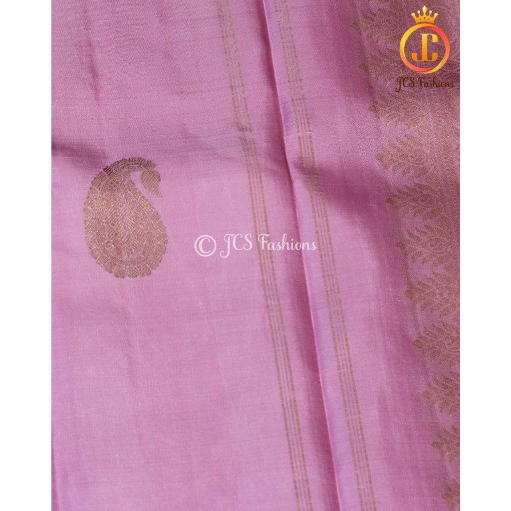 Pure Kanchipuram silk saree in gorgeous pink. Bridal Collection Saree JCS Fashions