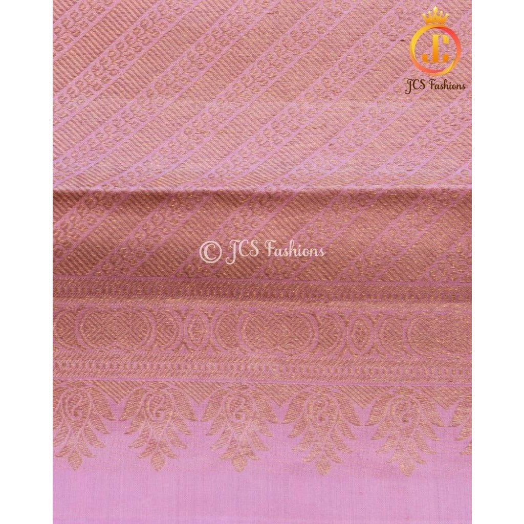 Pure Kanchipuram silk saree in gorgeous pink. Bridal Collection Saree JCS Fashions