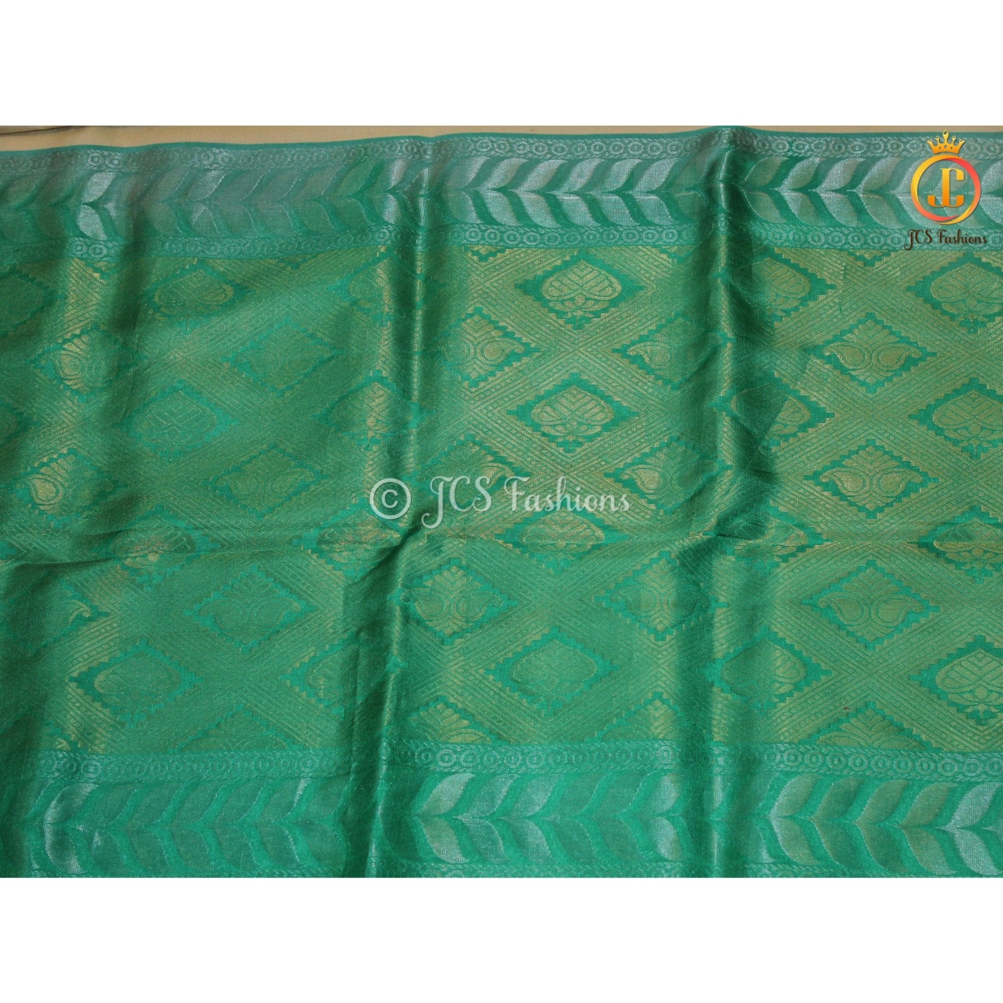 Pure Kanjivaram Soft Silk Saree with Butta Concept and Fully Stitched Blouse SAREE JCS Fashions