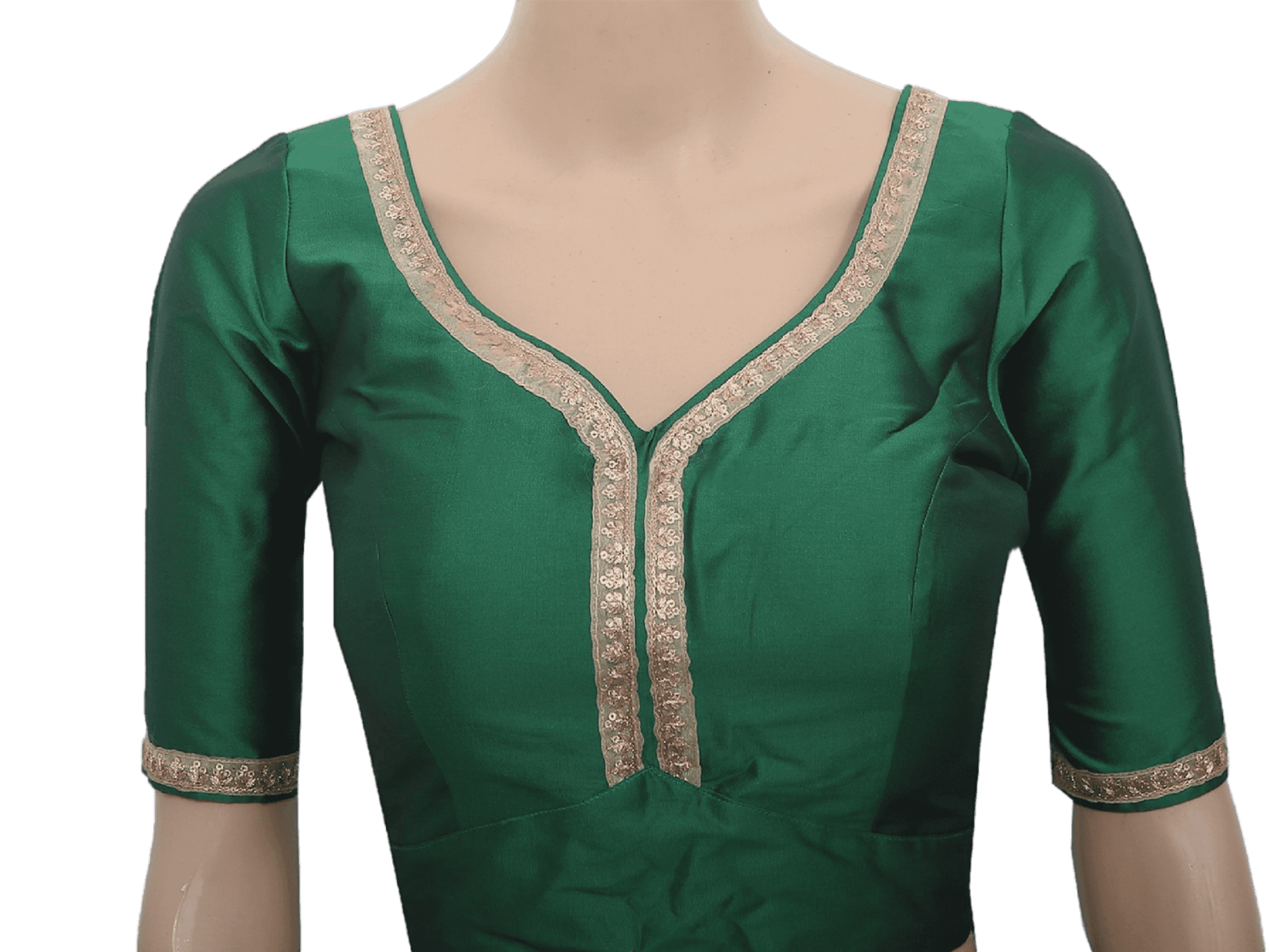 Sabyasashi Cut Ready-Made Blouse, Lehenga and Stylish Saree Blouse Blouse JCS Fashions Green 40