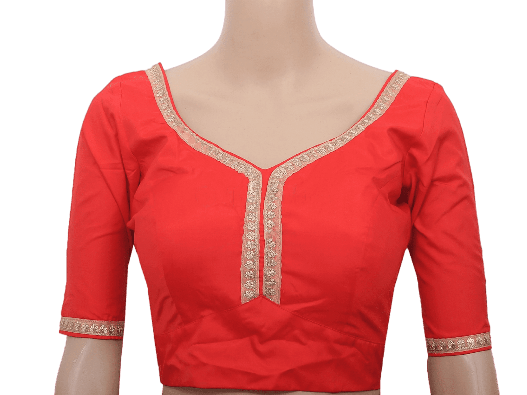Sabyasashi Cut Ready-Made Blouse, Lehenga and Stylish Saree Blouse Blouse JCS Fashions Red 40