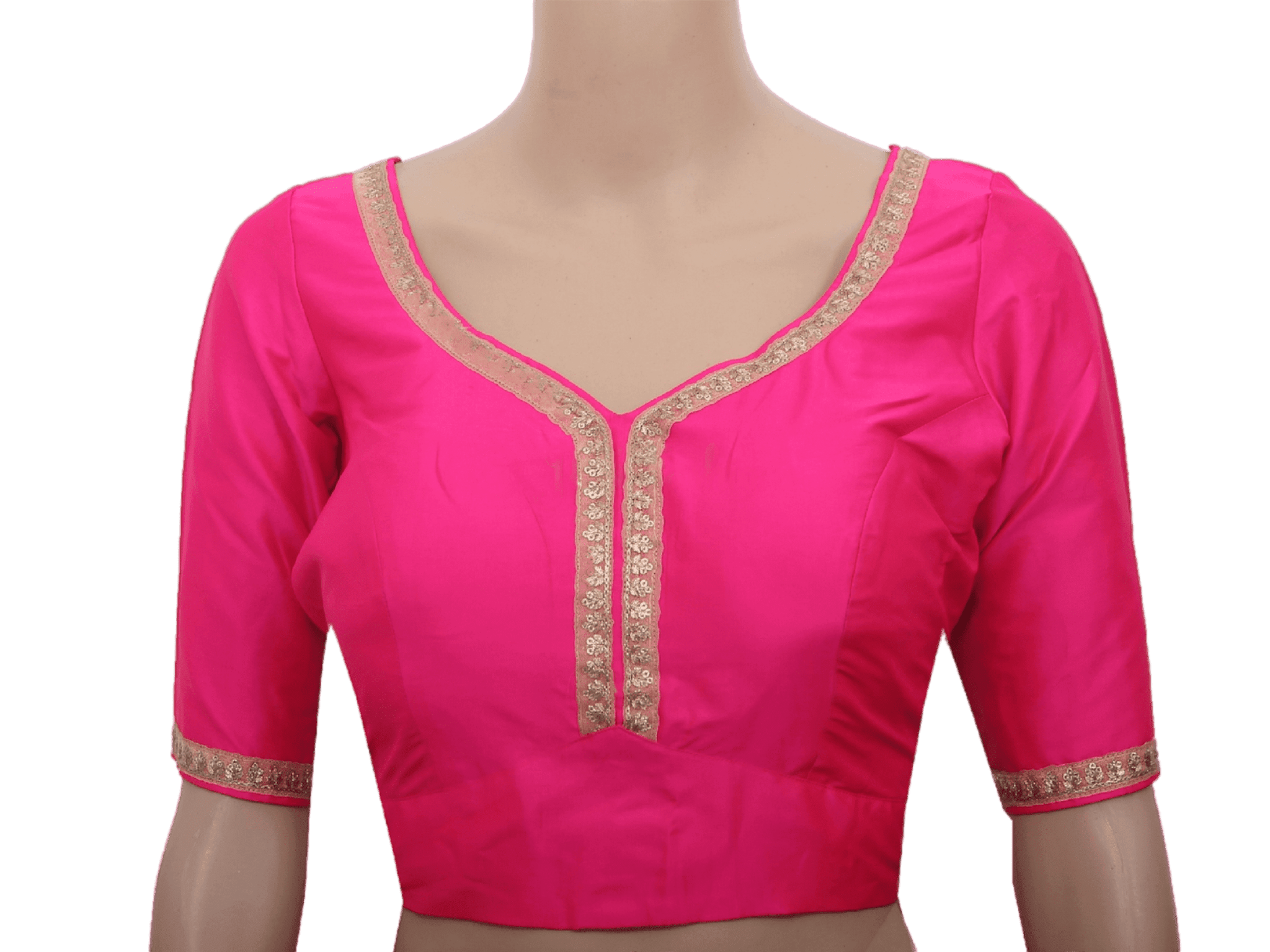 Sabyasashi Cut Ready-Made Blouse, Lehenga and Stylish Saree Blouse Blouse JCS Fashions Pink 40