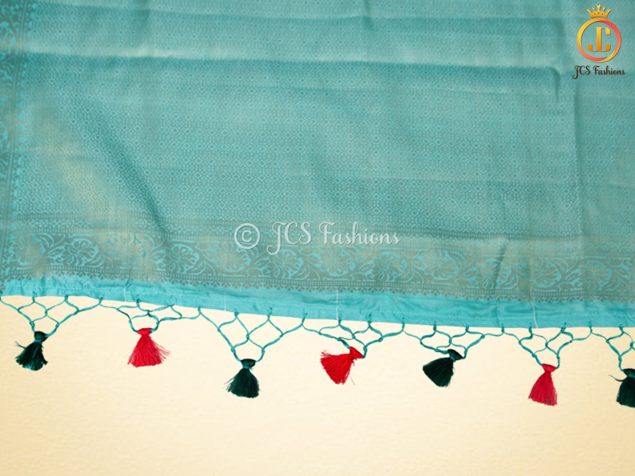 Semi Munga Silk Saree, Weaving and floral Prints. With Fully stitched Blouse SAREE JCS Fashions