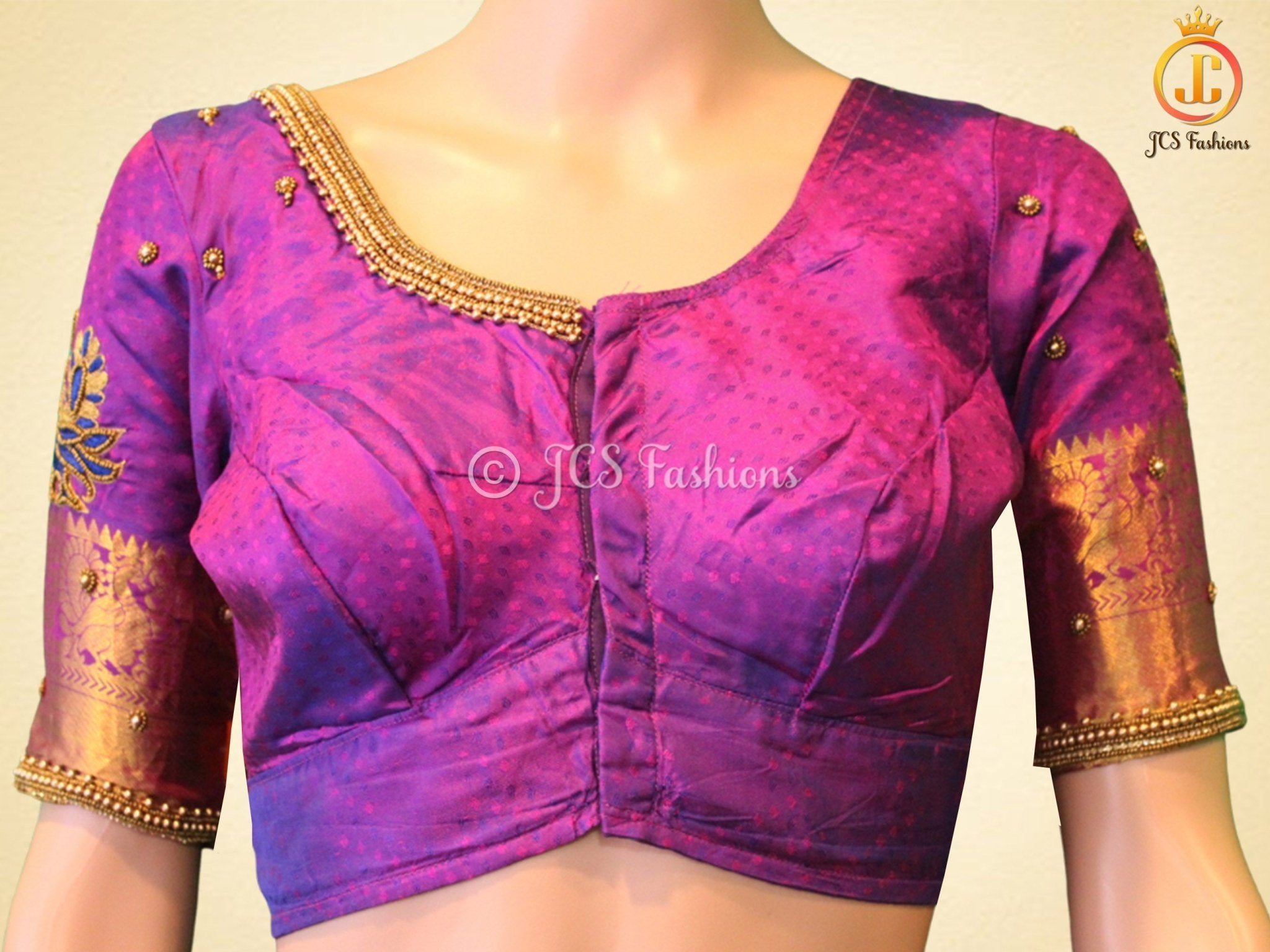 SILK MARK CERTIFIED, Kanjivaram Handloom Silk Saree With Rich Pallu SAREE JCS Fashions