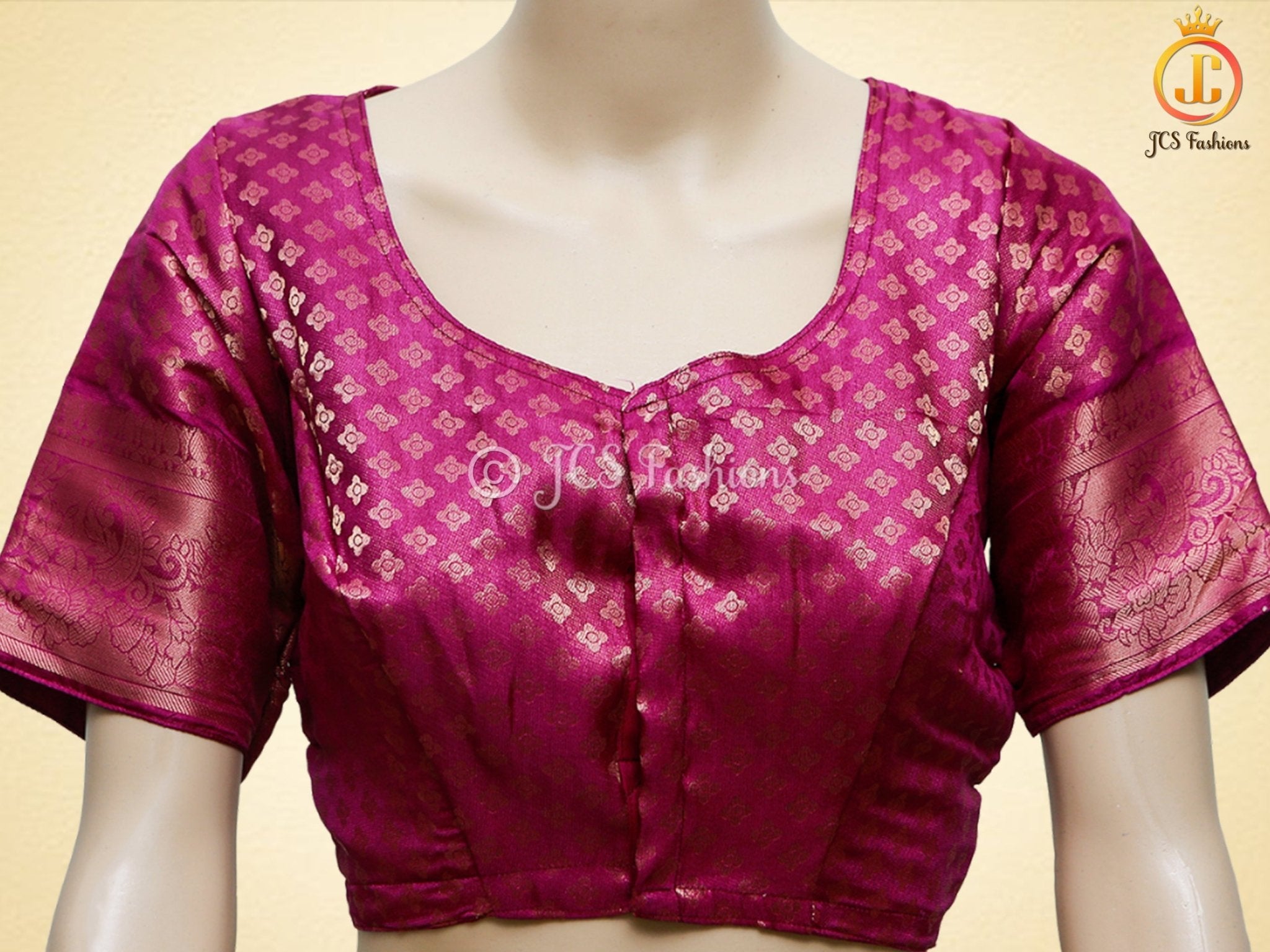 Soft Silk Saree, Wine Color, Silk Weaving, Fully Stitched blouse SAREE JCS Fashions