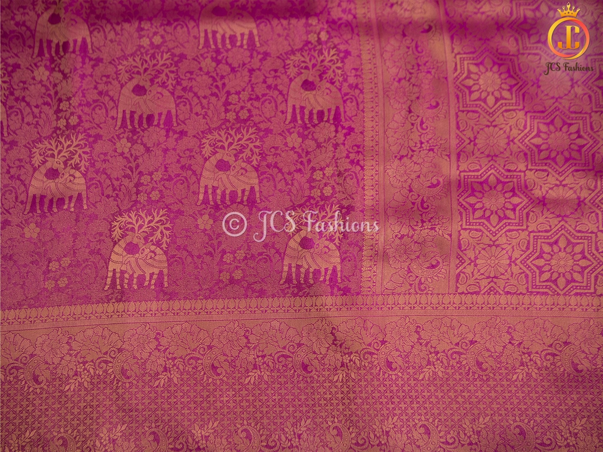 Soft Silk Saree, Wine Color, Silk Weaving, Fully Stitched blouse SAREE JCS Fashions
