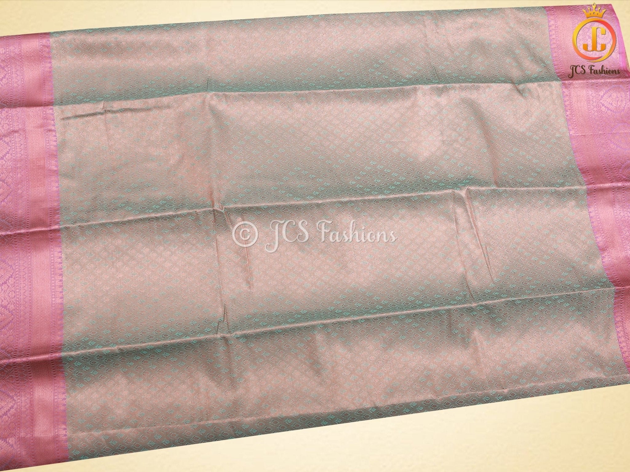 Soft Silk Saree with Leaf Butta Design SAREE JCS Fashions
