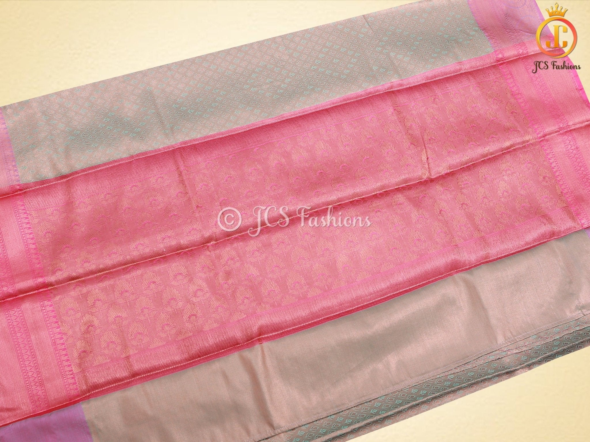 Soft Silk Saree with Leaf Butta Design SAREE JCS Fashions