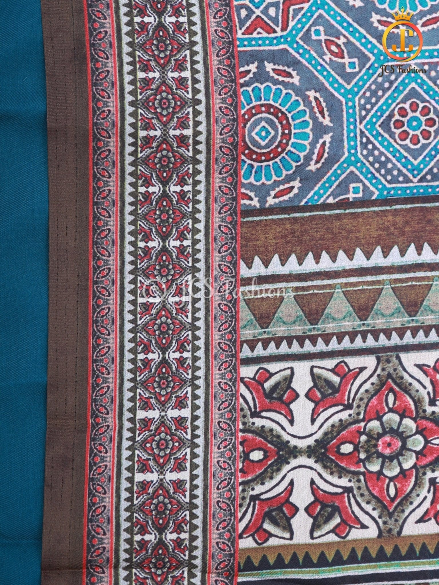 Soft Silky Smooth Crepe Silk Sarees With Contrast Digitally Printed Blouse SAREE JCS Fashions