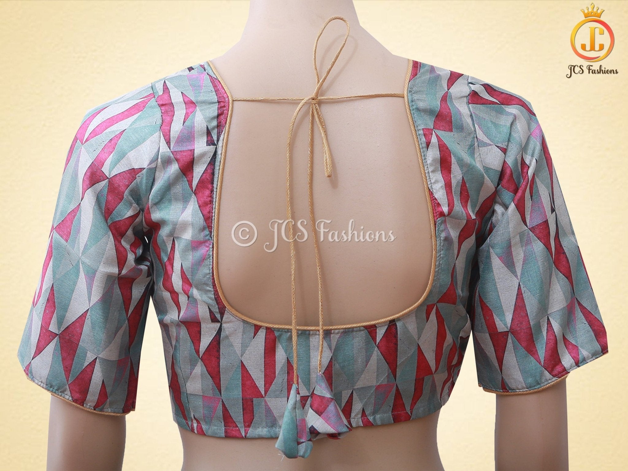 Stunning Pure Handloom Organza Printed Saree with Fully Stitched Printed Blouse SAREE JCS Fashions