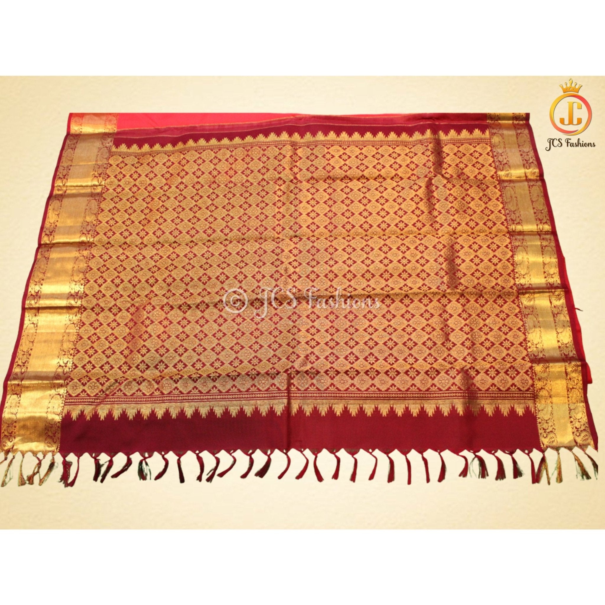 Women Pure Kanchipuram Silk Saree With Rich Pallu SAREE JCS Fashions