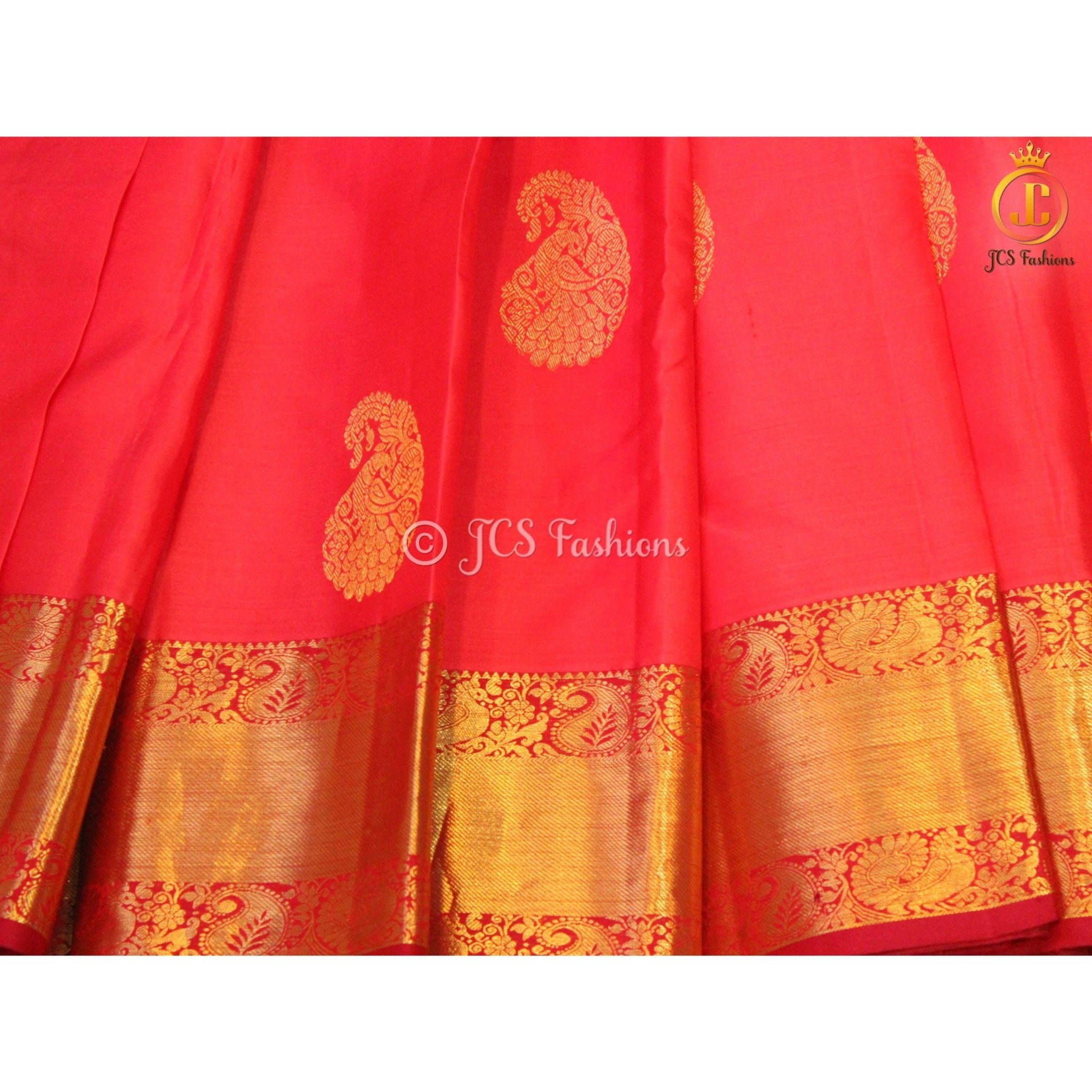 Women Pure Kanchipuram Silk Saree With Rich Pallu SAREE JCS Fashions
