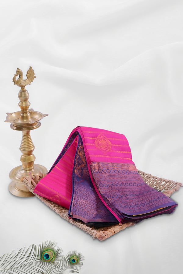 Elegant Zari-Lined Saree with Vibrant Motifs - Bring Cultural Glamour