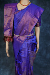 Pre-Stitched Shimmering Min-Saree for the Modern Diva by JCS Fashion