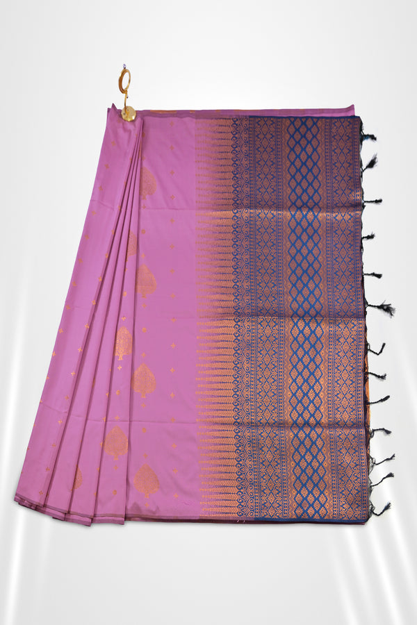 Royal Elegance Kanchipuram Semi Silk Saree with Heavy Pallu - JCSFashion