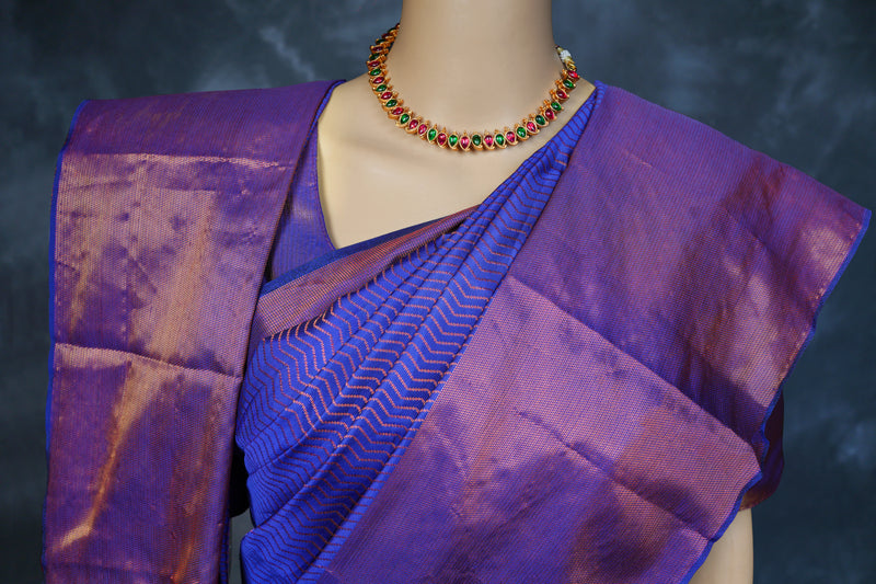 Pre-Stitched Shimmering Min-Saree for the Modern Diva by JCS Fashion