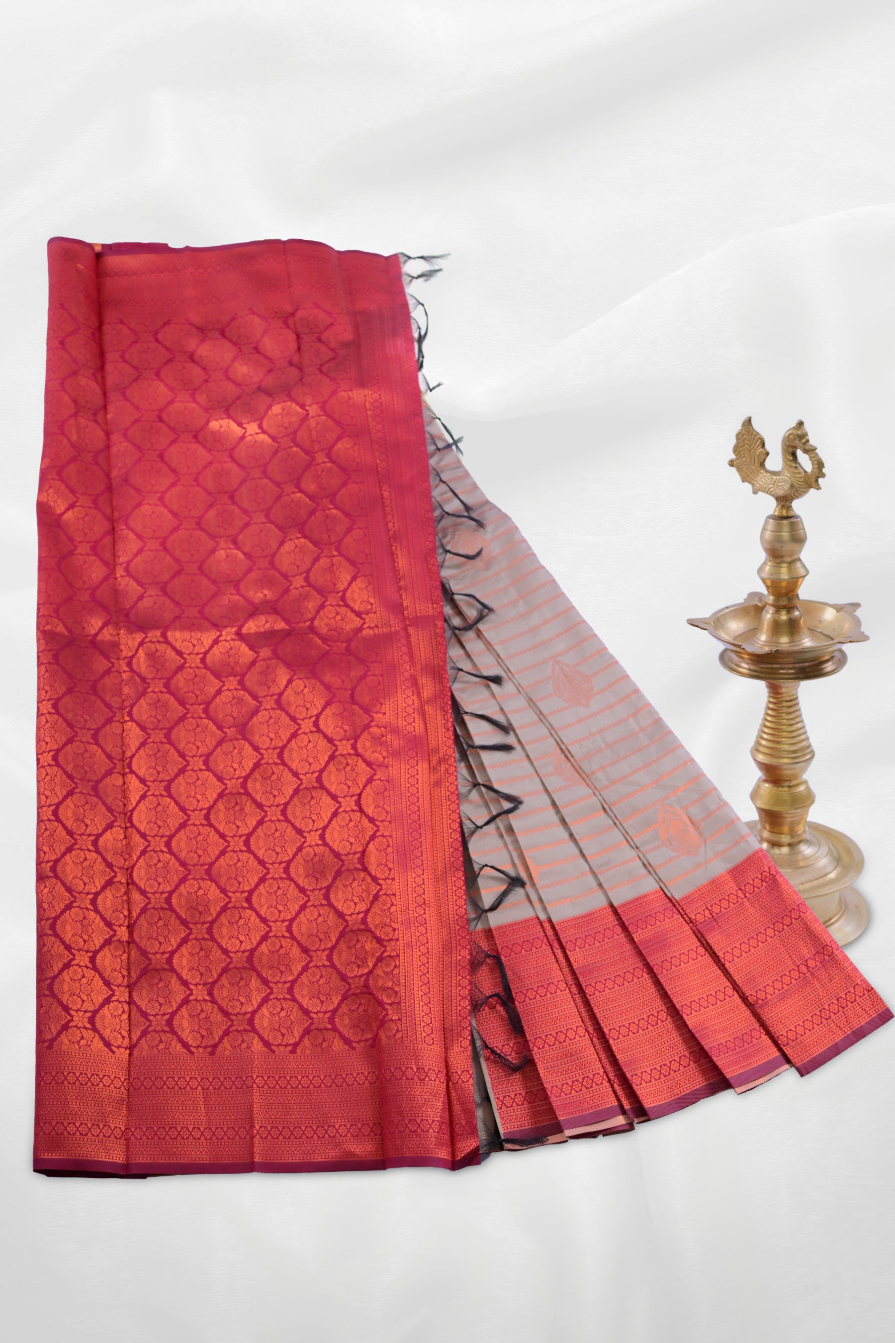 Grand Zari-Embellished Saree: Majestic Elegance for Special Occasions Saree JCS Fashions
