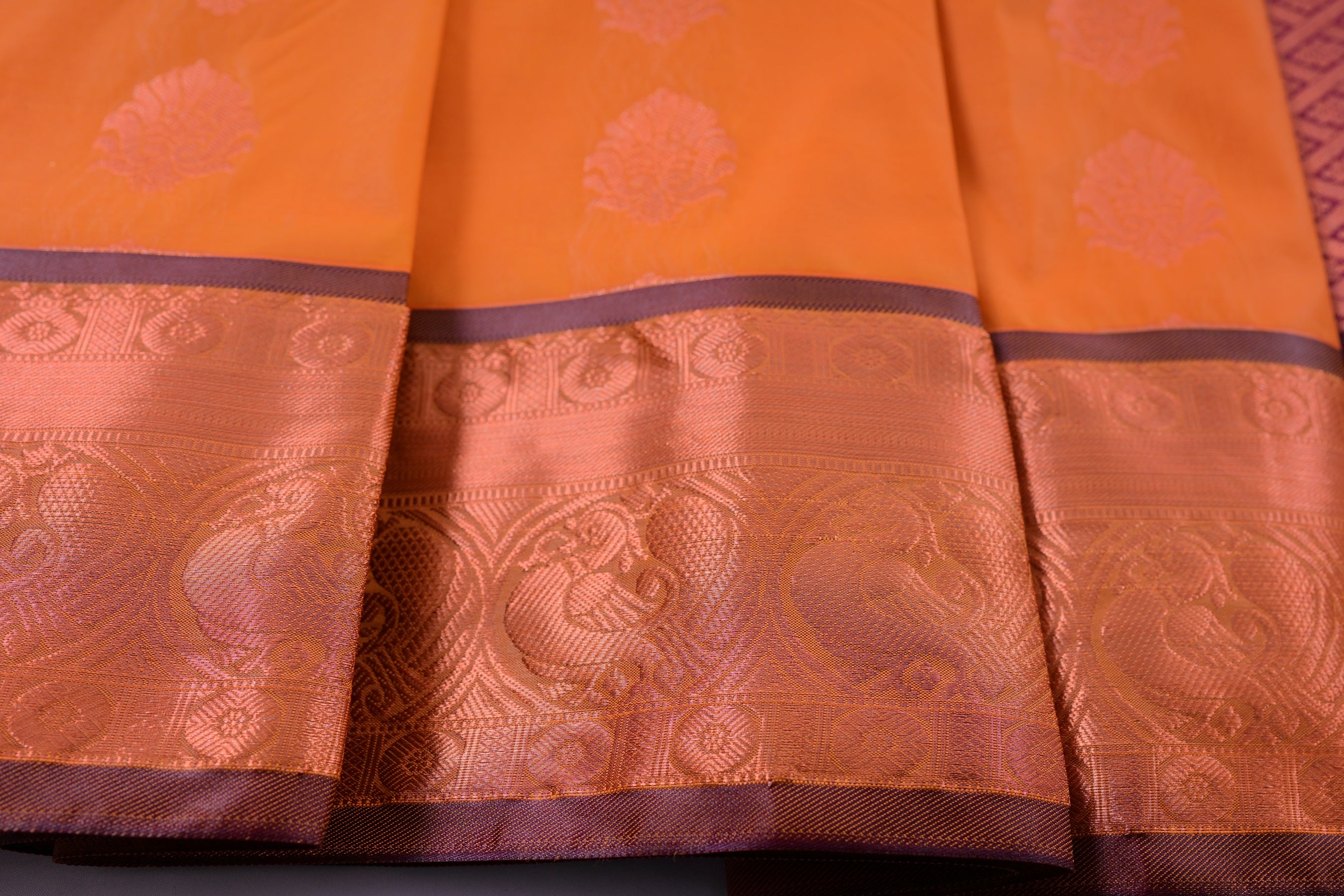 Elegant Saree with Majestic Motifs & Peacock-Adorned Border |JCSFashion Saree JCS Fashions