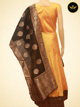 Indian Long Frock with Banarasi Dupatta.