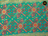 Full-weaved Banarasi Kathan Border Saree With Kathan Work Blouse