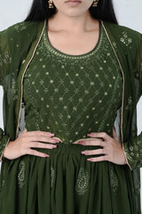Effortlessly Chic Real Georgette Crop Top & Plazzo Set for Stylish Looks