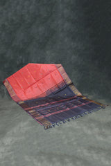 Vaazhai Naar (Banana Pith) Saree with Traditional Zari Border and Small Butta