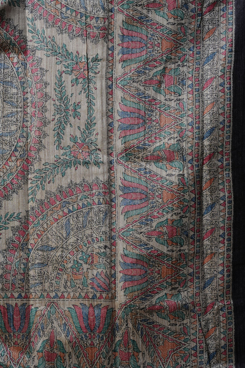 Handloom Semi Raw Silk Saree with Digital Print. Perfect Casual Wear