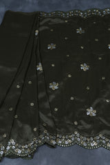 Elegance Redefined: Designer Saree with Fully Stitched Blouse - JCSFashions