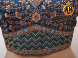Sabyasachi Style Copper Jari Heavy Embroidery Work Blouse