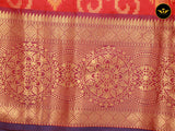 Banarasi Handloon Saree: All-Over Zari Butta with Contrast Border