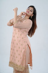 Ethnic Elegance: Soft Net Sharara - Perfect for Special Occasions