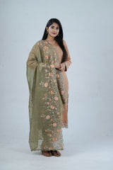 Embroidered Sequin Soft Chinnon Salwar Kamaz: Luxurious Kurti Set