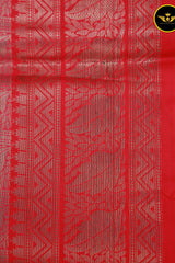 Antique Zari Borders & Contrasting Pallu: Semi Silk Saree