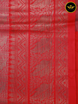 Antique Zari Borders & Contrasting Pallu: Semi Silk Saree