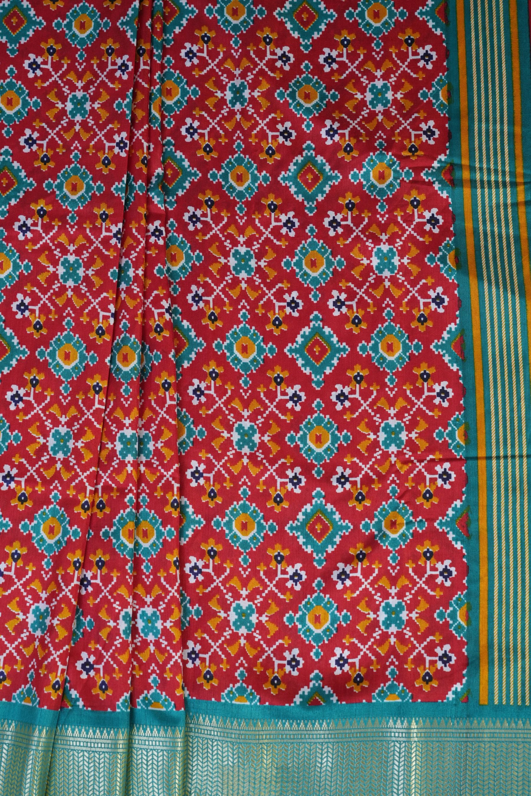 Elegant Kanchipuram Semi-Silk Saree with Ikkat design Saree JCS Fashions