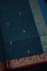 JCSFashions Elegant 9-Yard Cotton Saree with Richly Textured Line Pallu