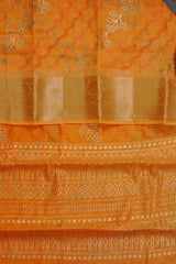 Kanchi Organza Saree with Beautiful Kanchi Border and Stitched Blouse