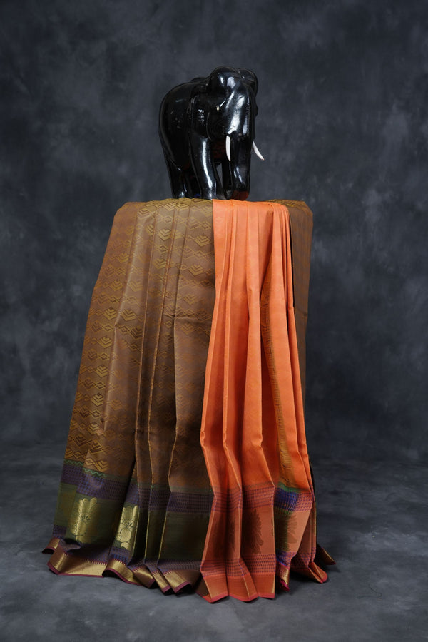 Luxurious Traditional Art Silk Saree with Matching Blouse by JCSFashions